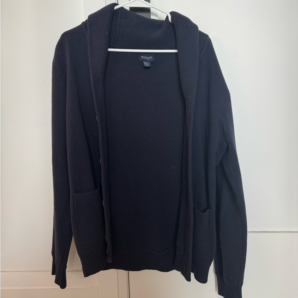 Navy Blue Knitted Cardigan